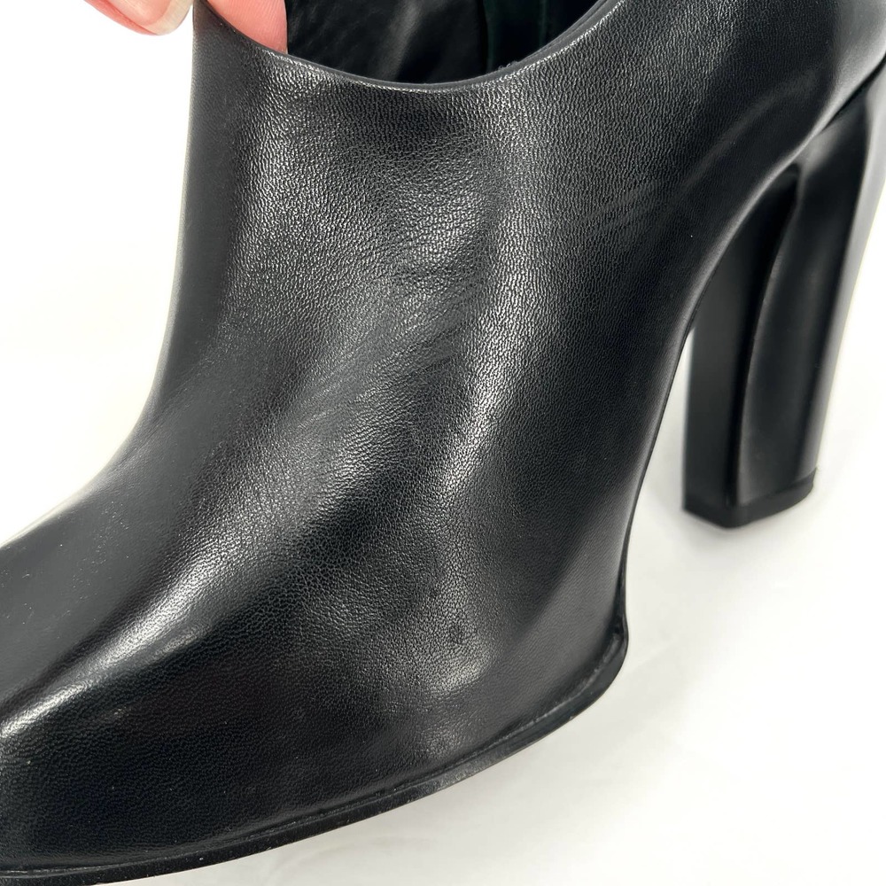 JOHN FLUEVOG Shaguar Sable Asymmetric Ankle Bootie Womens 7.5 Black Heeled - Picture 11 of 11